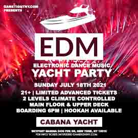 Manhattan EDM Sunday Sunset Yacht Cruise Skyport Marina Cabana Yacht