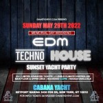 MDW Techno NYC Sunday Sunset Cabana Yacht Party Cruise Skyport Marina 2022