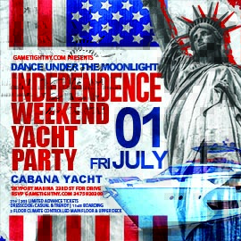 July 4th Weekend Kickoff Dance under the Moonlight NYC Cabana Yacht 2022